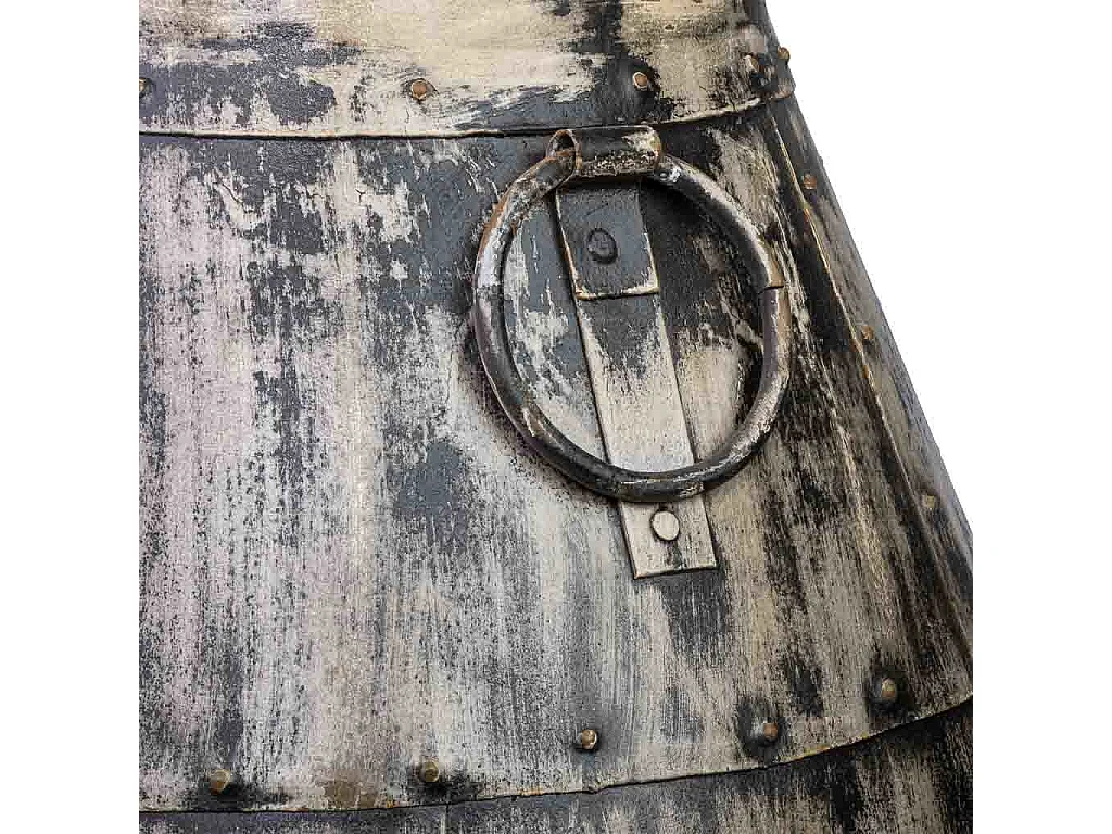 Vase en métal vieilli gris 40x40x65