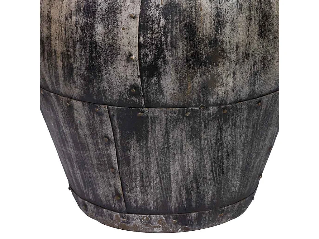 Vase en métal vieilli gris 40x40x65