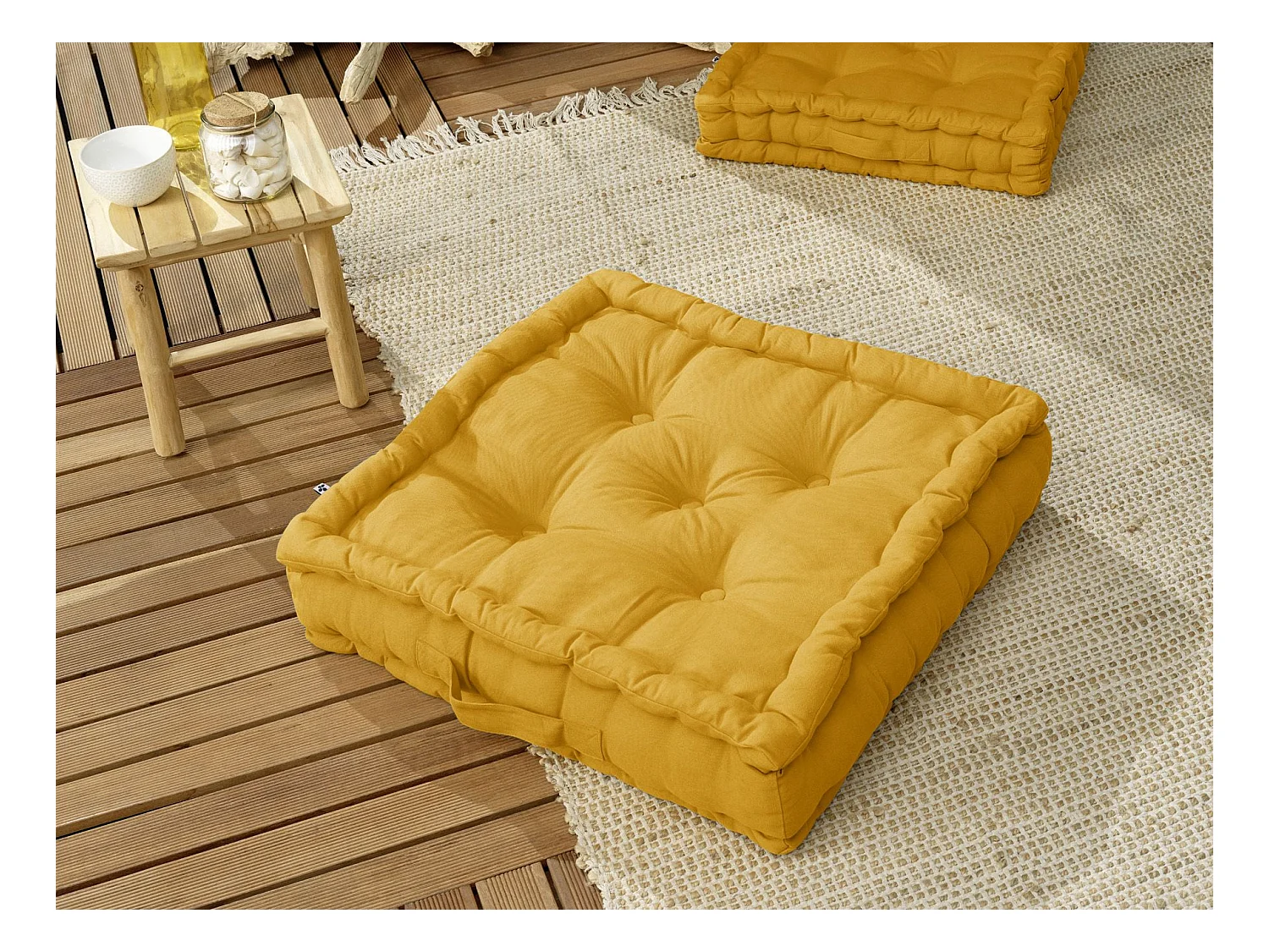 Coussin de sol 50 x 50 x 10 cm KALA Granit