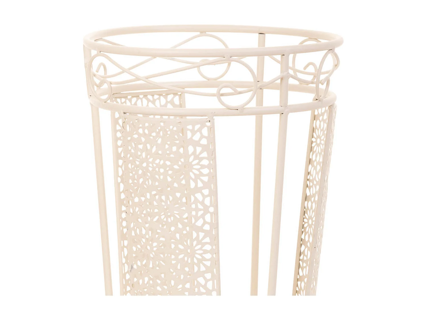 Suporte para guarda-chuva em ferro forjado branco 25x25x45 cm