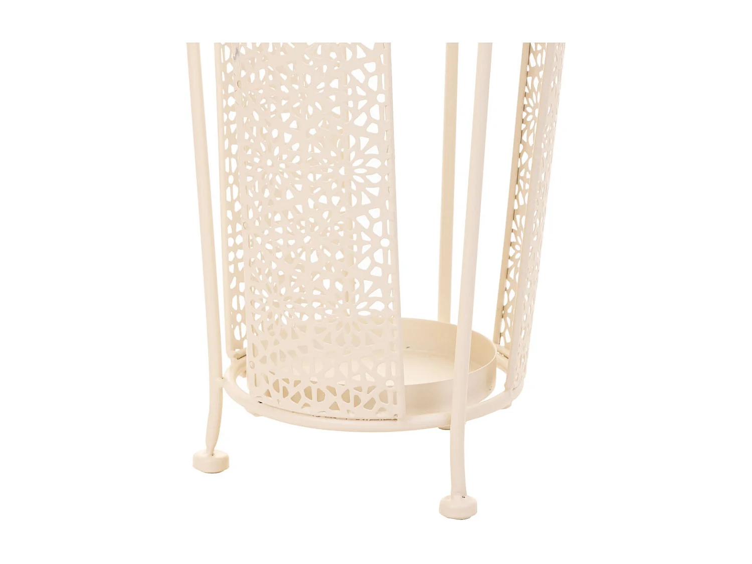 Porte parapluie en fer forgé blanc 25x25x45