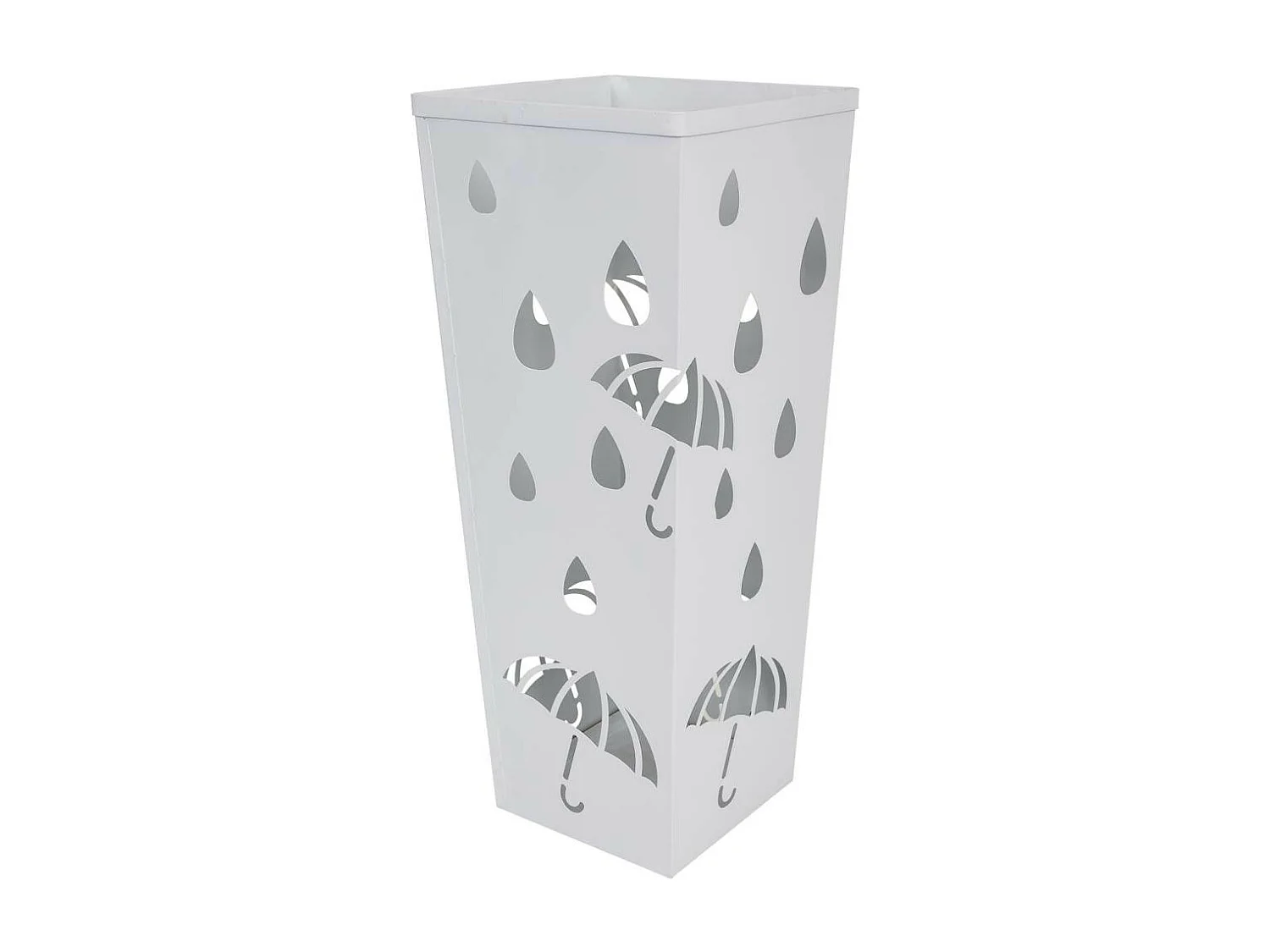 Suporte em metal branco 20x20x50 cm