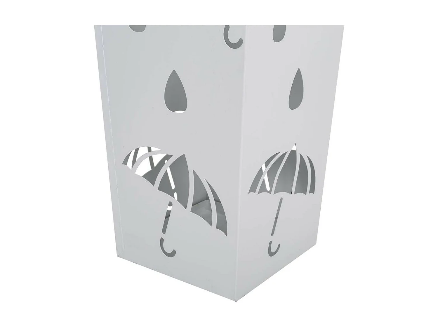 Suporte em metal branco 20x20x50 cm