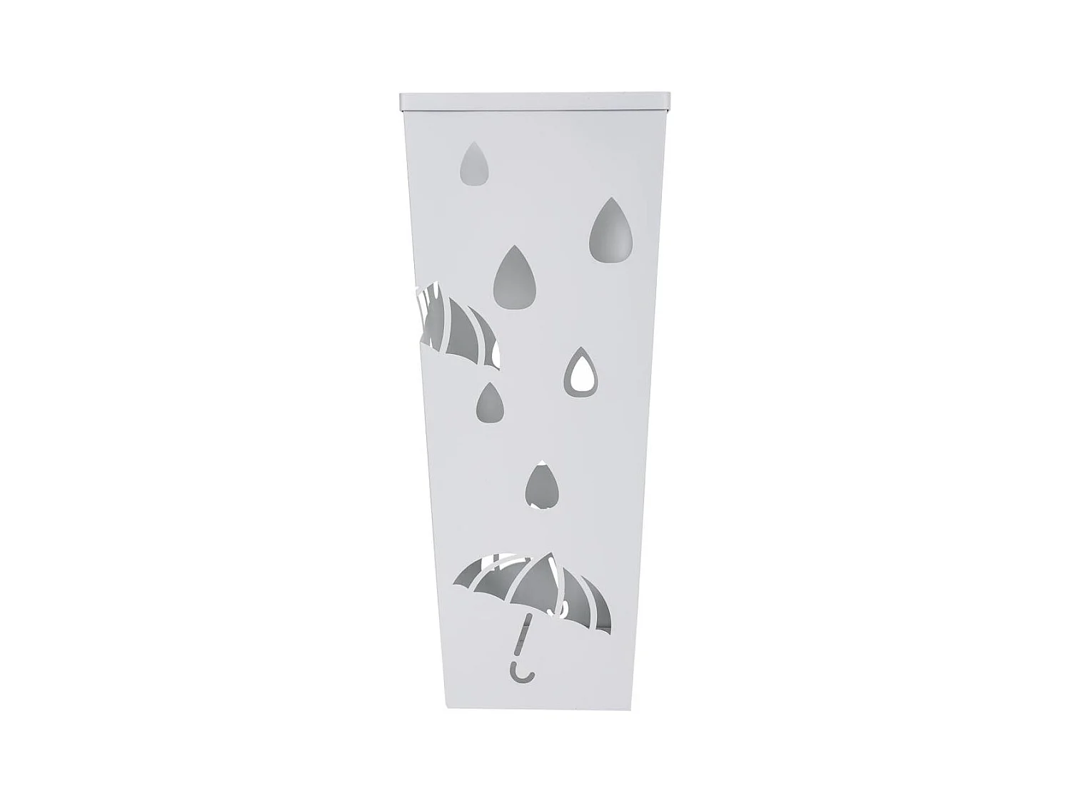 Porte-parapluie en métal blanc 20x20x50h cm