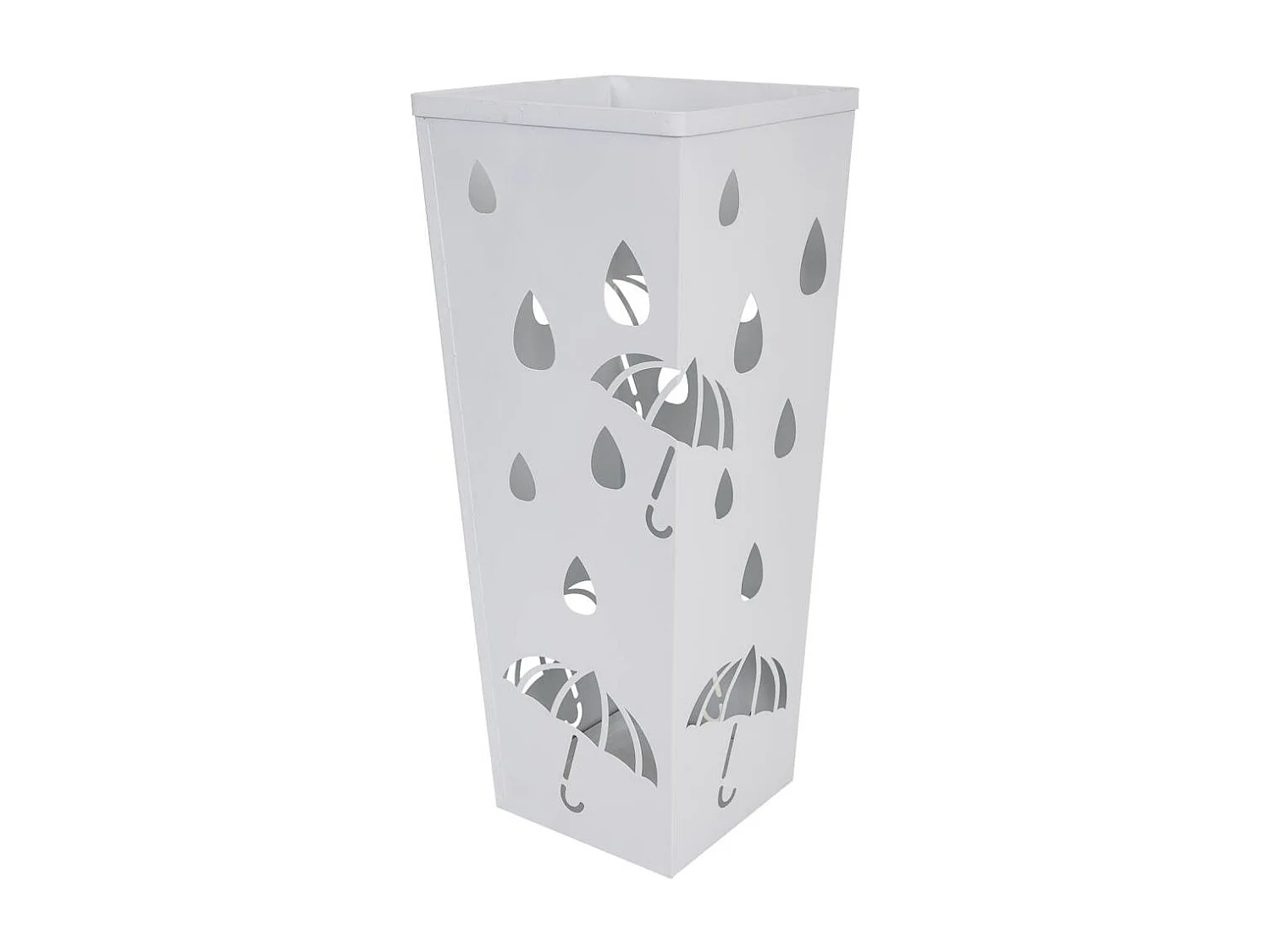 Schirmständer aus weißem Metall 20x20x50h cm