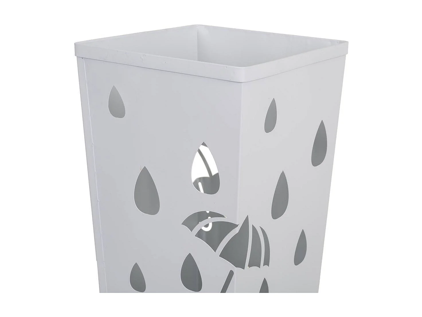 Schirmständer aus weißem Metall 20x20x50h cm