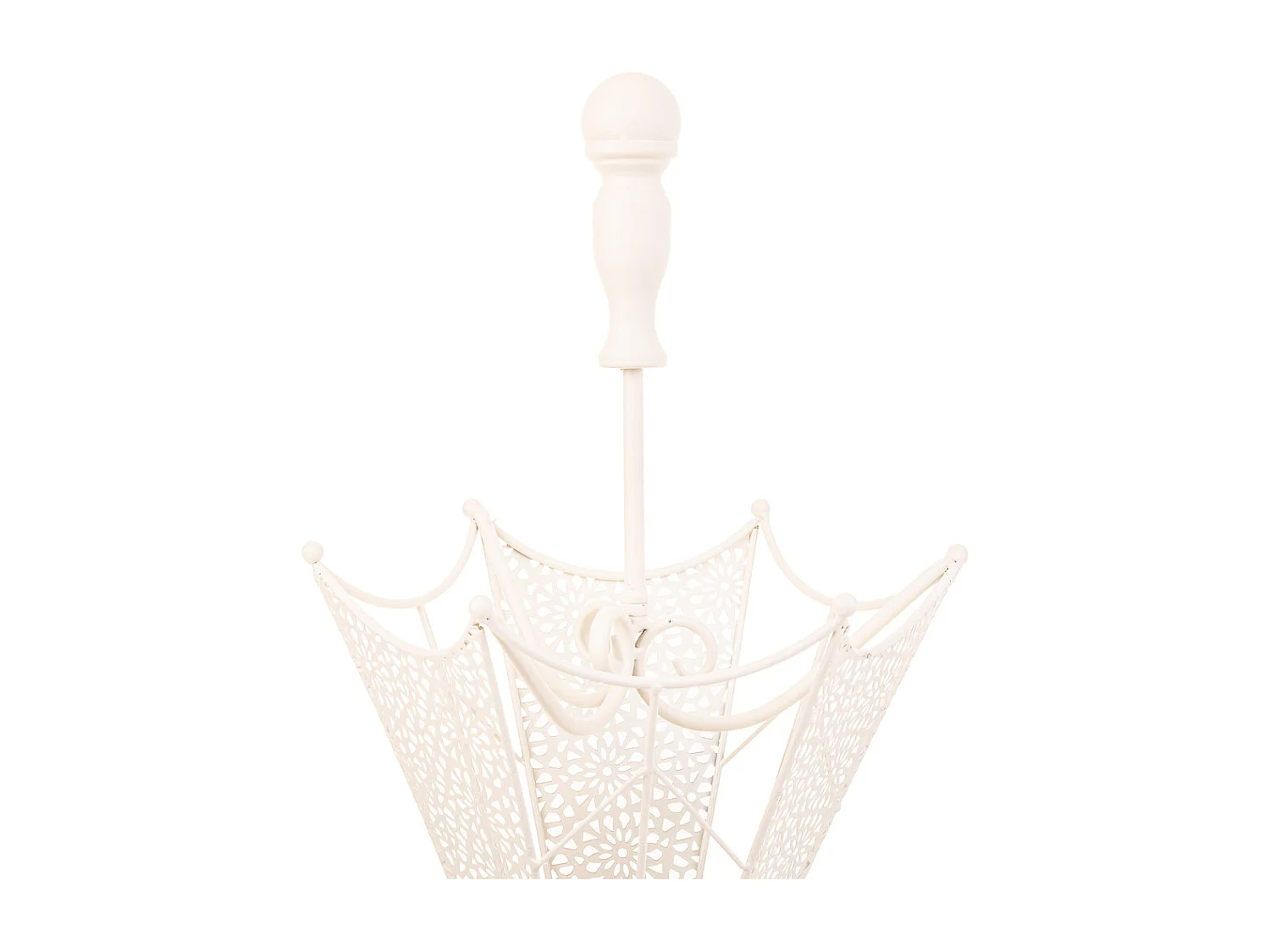 Suporte para guarda-chuva em ferro forjado branco 28x28x68 cm