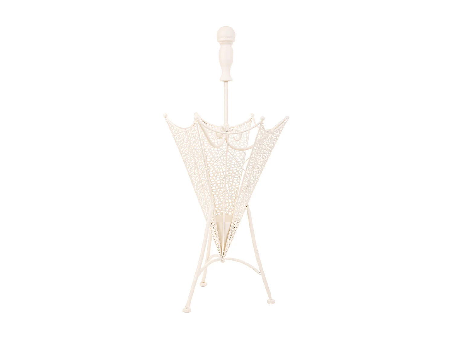 Suporte para guarda-chuva em ferro forjado branco 28x28x68 cm
