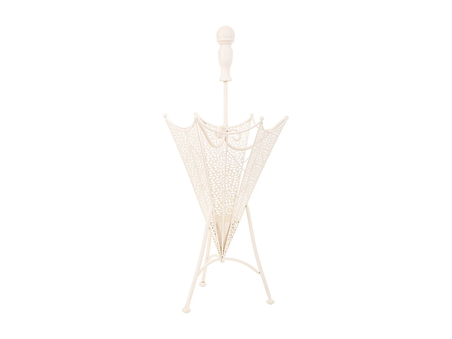 Paragüero de forja blanco 28x28x68