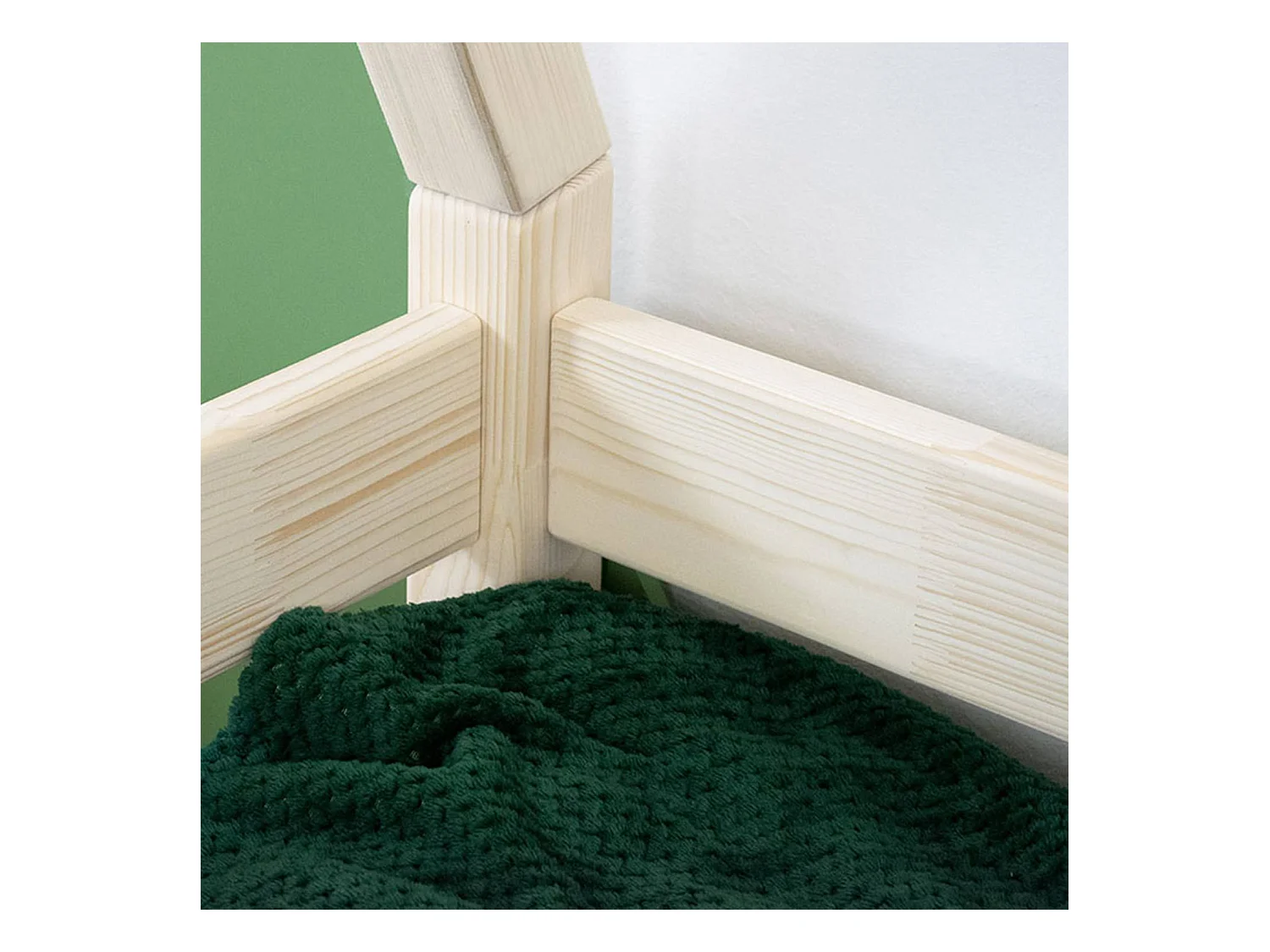 Lit cabane enfant NAKANA 120 x 200 rouge brique