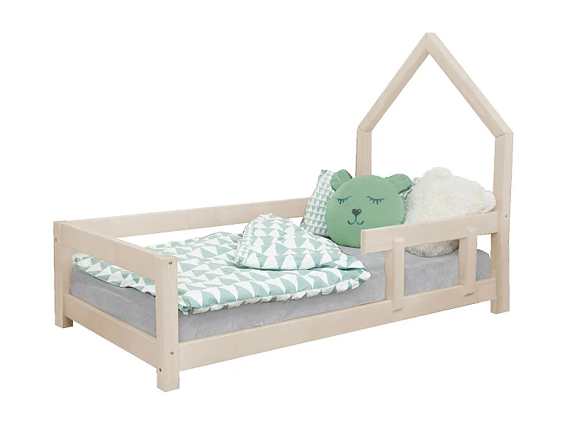 Lit cabane enfant POPPI 120 x 200 beige 1