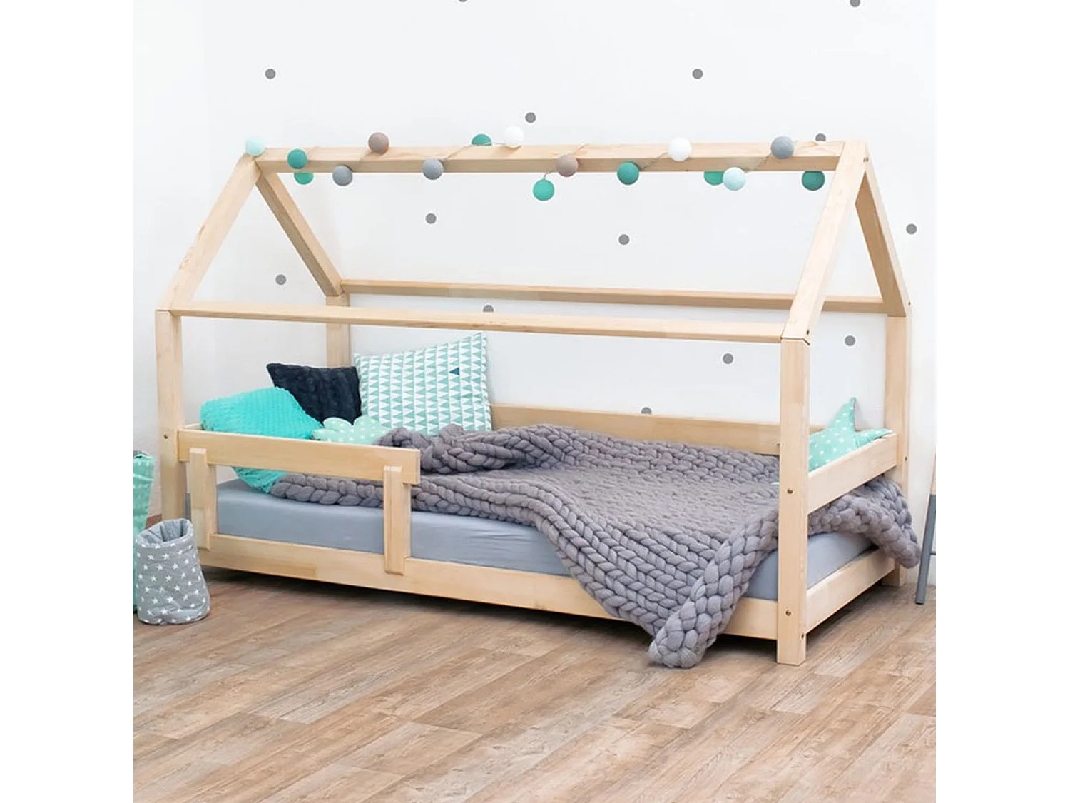 Lit cabane enfant TERY 80 x 180 beige