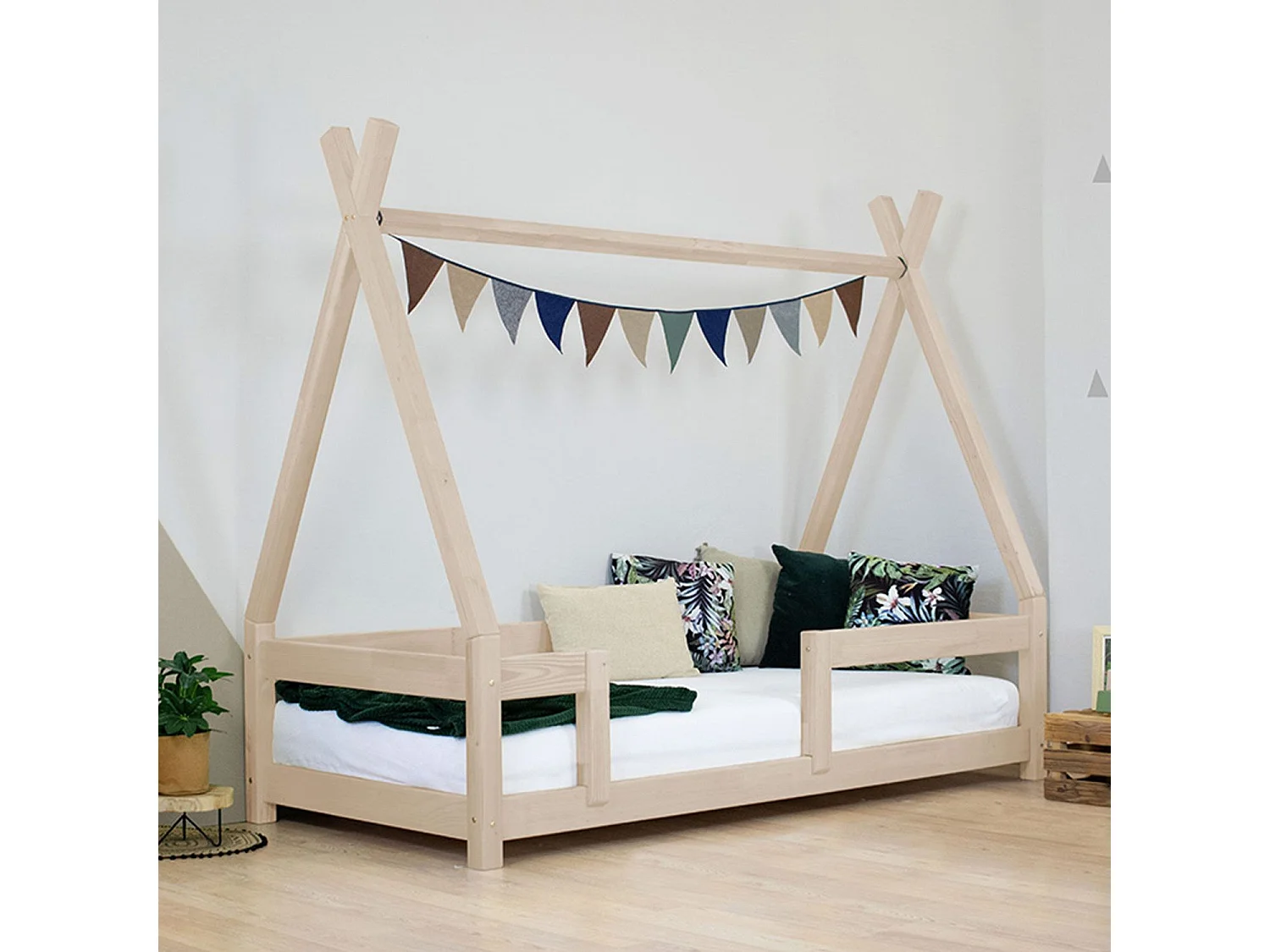 Lit cabane enfant NAKANA 80 x 160 beige