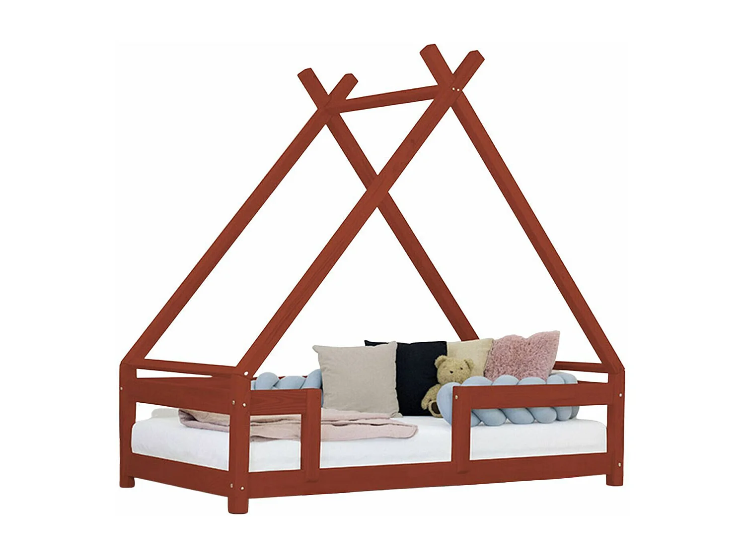 TAHUKA kinderbed 120 x 200 baksteenrood