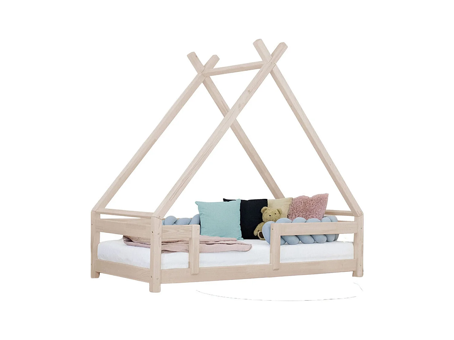 Lit cabane enfant TAHUKA 90 x 190 beige