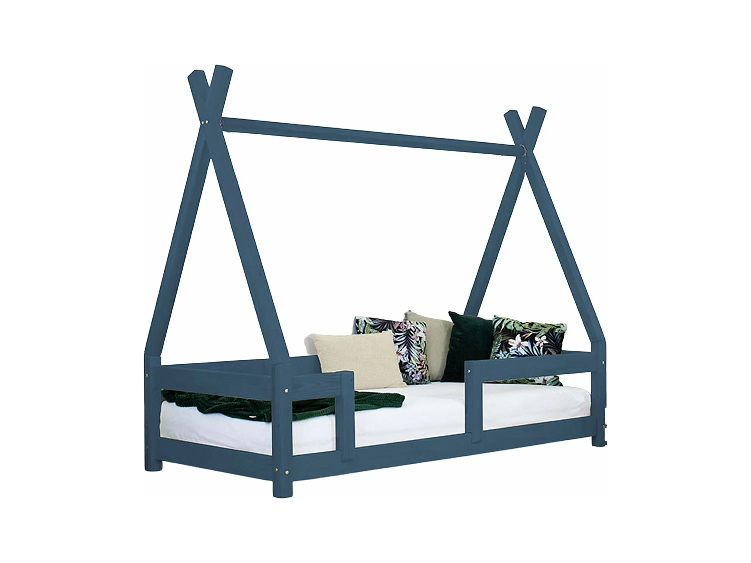 Lit cabane enfant NAKANA 90 x 200 bleu marine