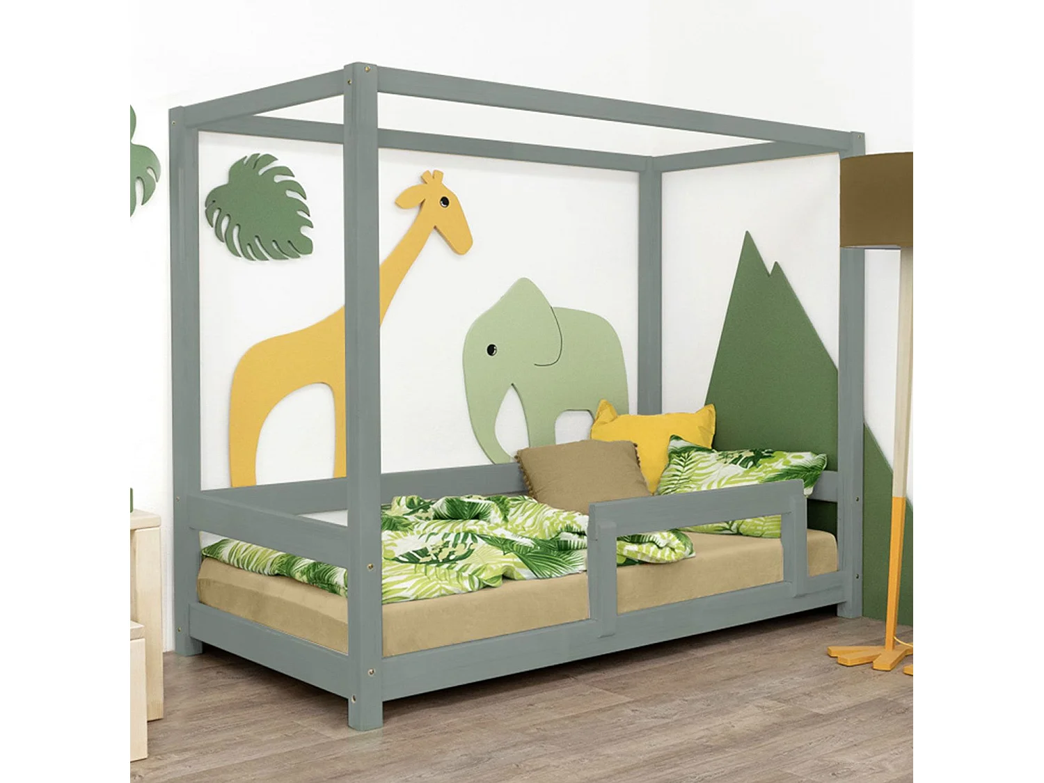 Lit cabane enfant BUNKY 90 x 200 vert sauge
