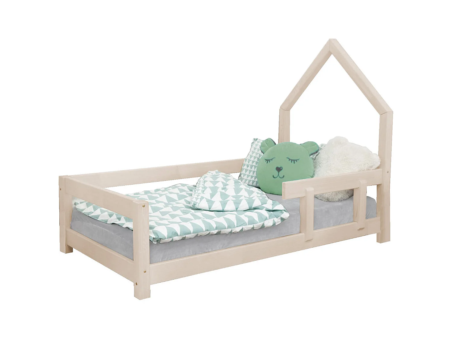 Lit cabane enfant POPPI 120 x 190 beige 1