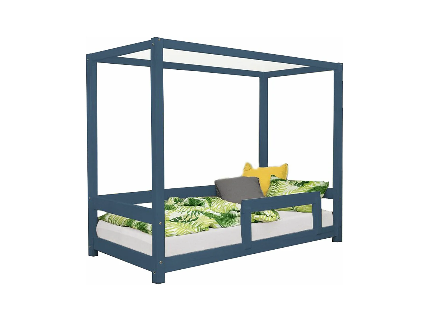 Lit cabane enfant BUNKY 90 x 180 bleu marine