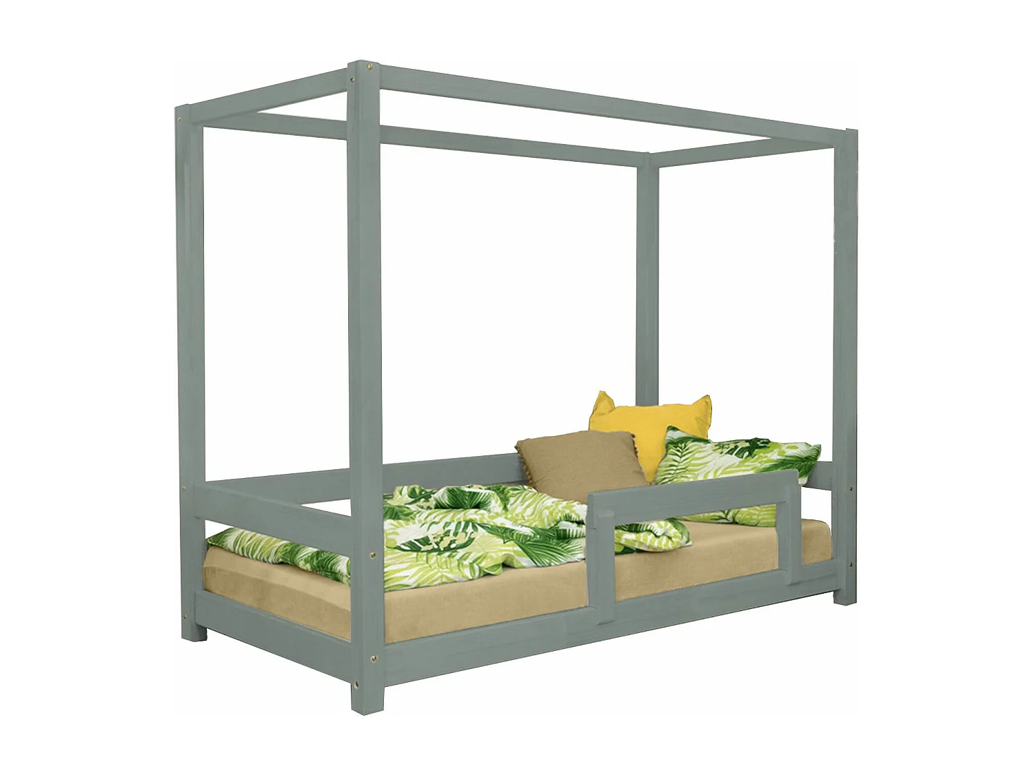 Lit cabane enfant BUNKY 120 x 200 vert sauge