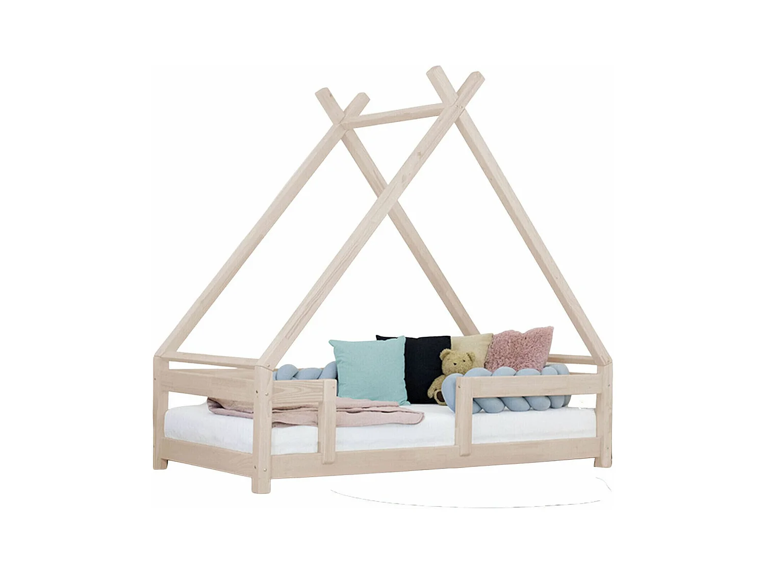 Lit cabane enfant TAHUKA 80 x 180 beige