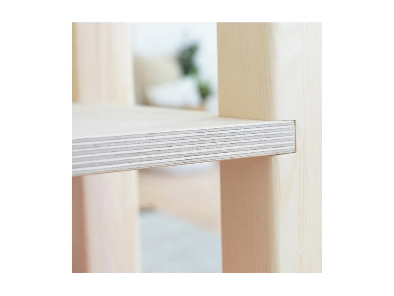 Lit cabane avec étagère 80 x 160 blanc