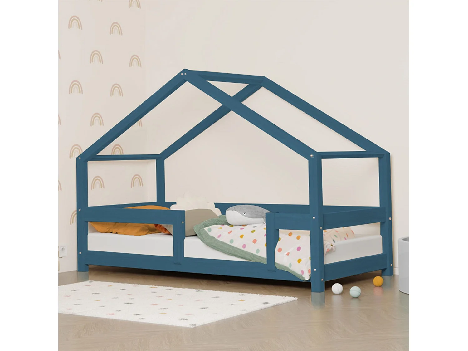 LUCKY kinderbed 80 x 180 marineblauw
