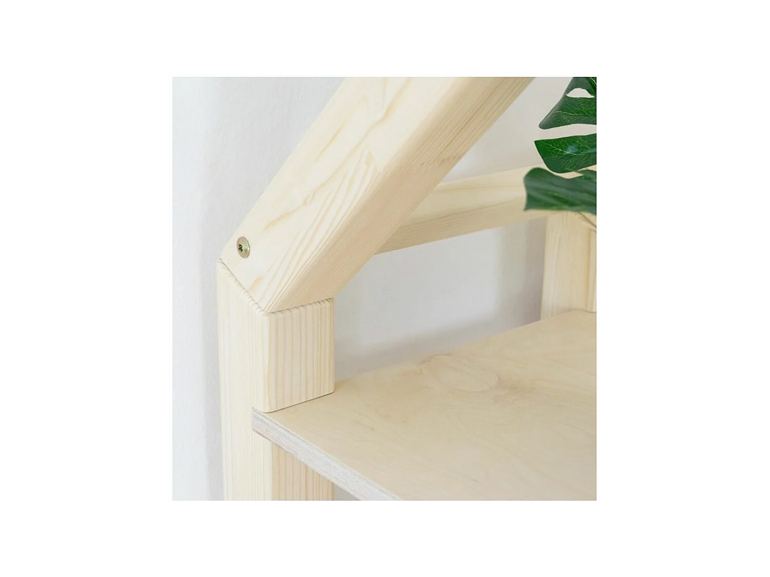 Kajuitbed met plank 90 x 160 wit