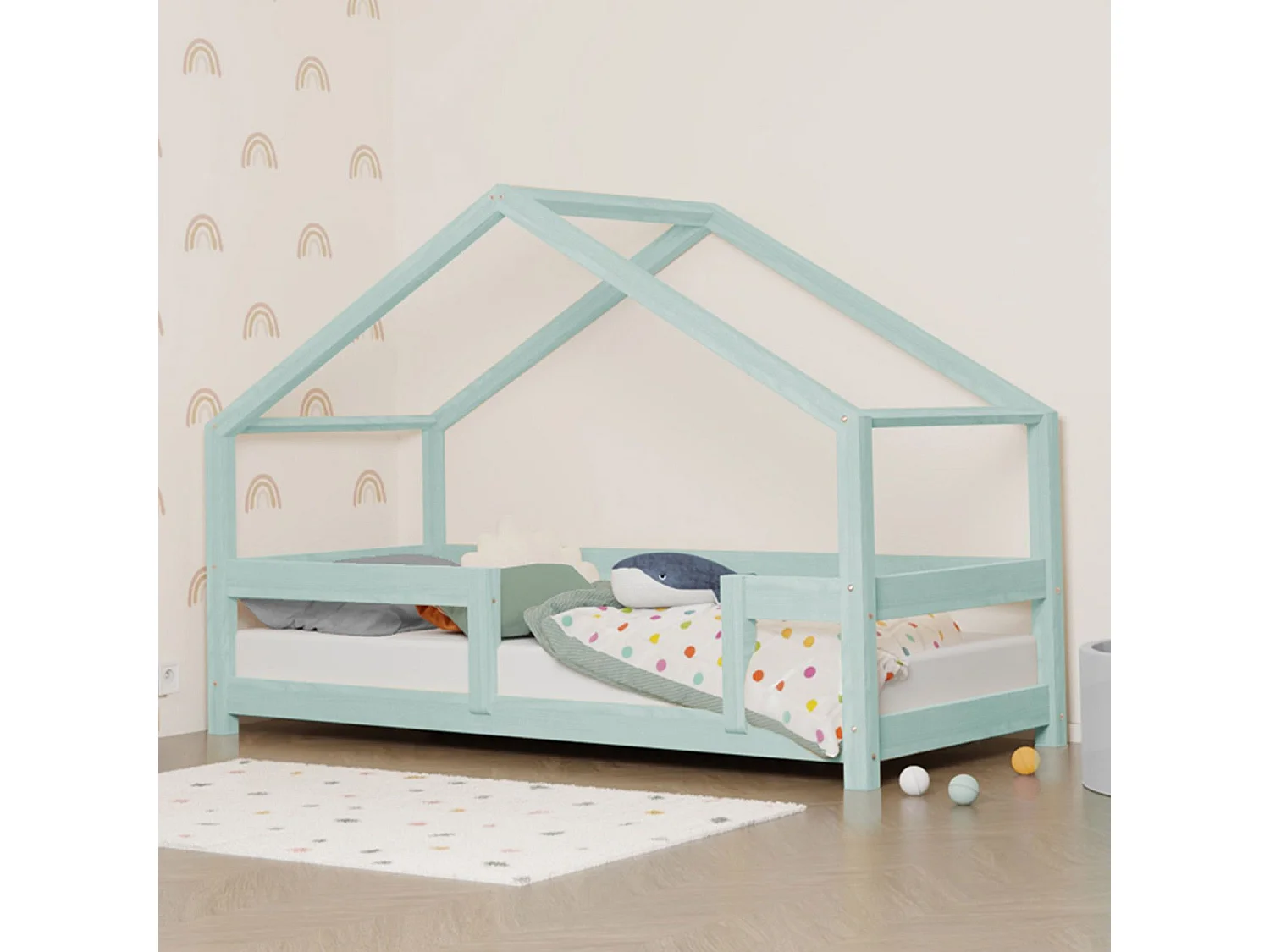 LUCKY kinderbed 80 x 180 lichtblauw