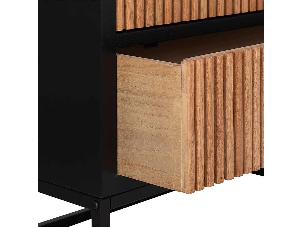 Armario 2 puertas madera y metal 80x40x150h cm