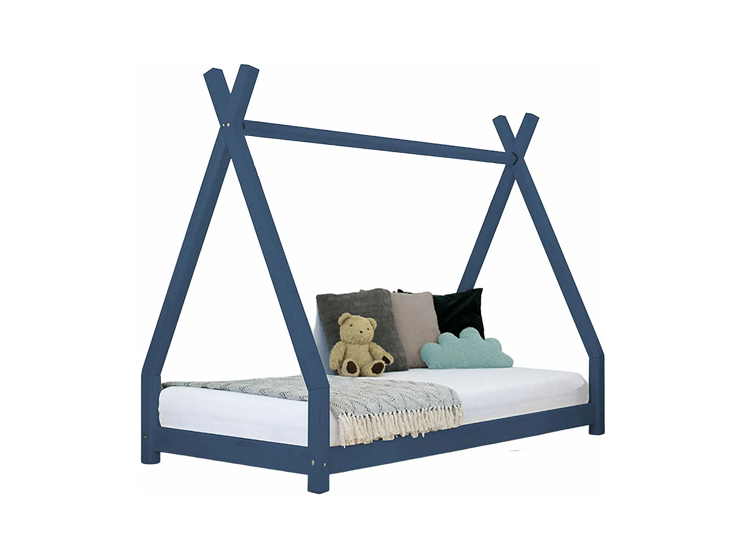 Lit tipi enfant NAKANA 90 x 190 bleu marine