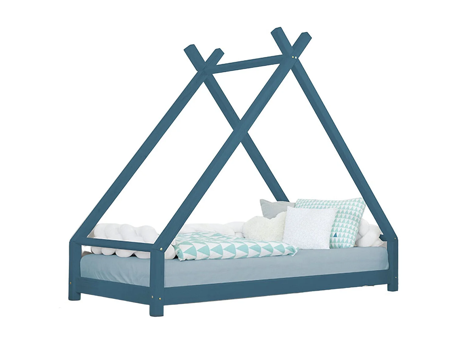 TAHUKA kinder tipi bed 90 x 190 petrolgroen