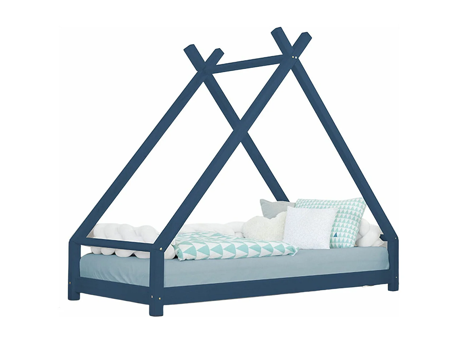 Lit tipi enfant TAHUKA 80 x 180 bleu marine