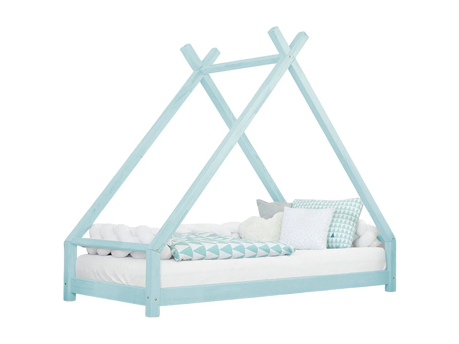 TAHUKA kinder tipi bed 90 x 190 lichtblauw