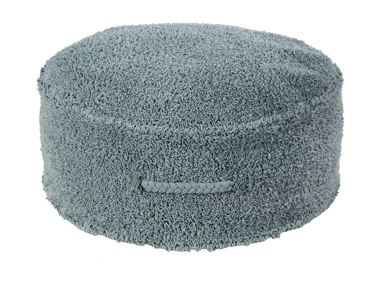 Pouf bleu vintage en coton 50 x 50 x 20 cm