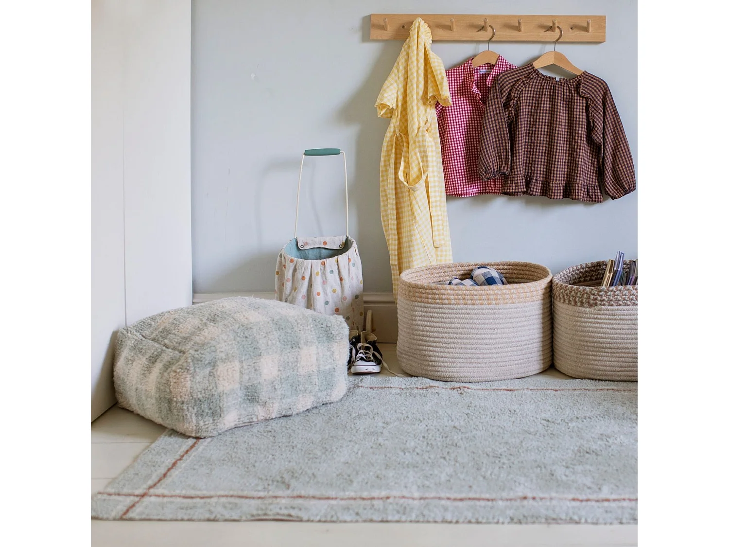 Coussin d'assise Vichy Blue Sage