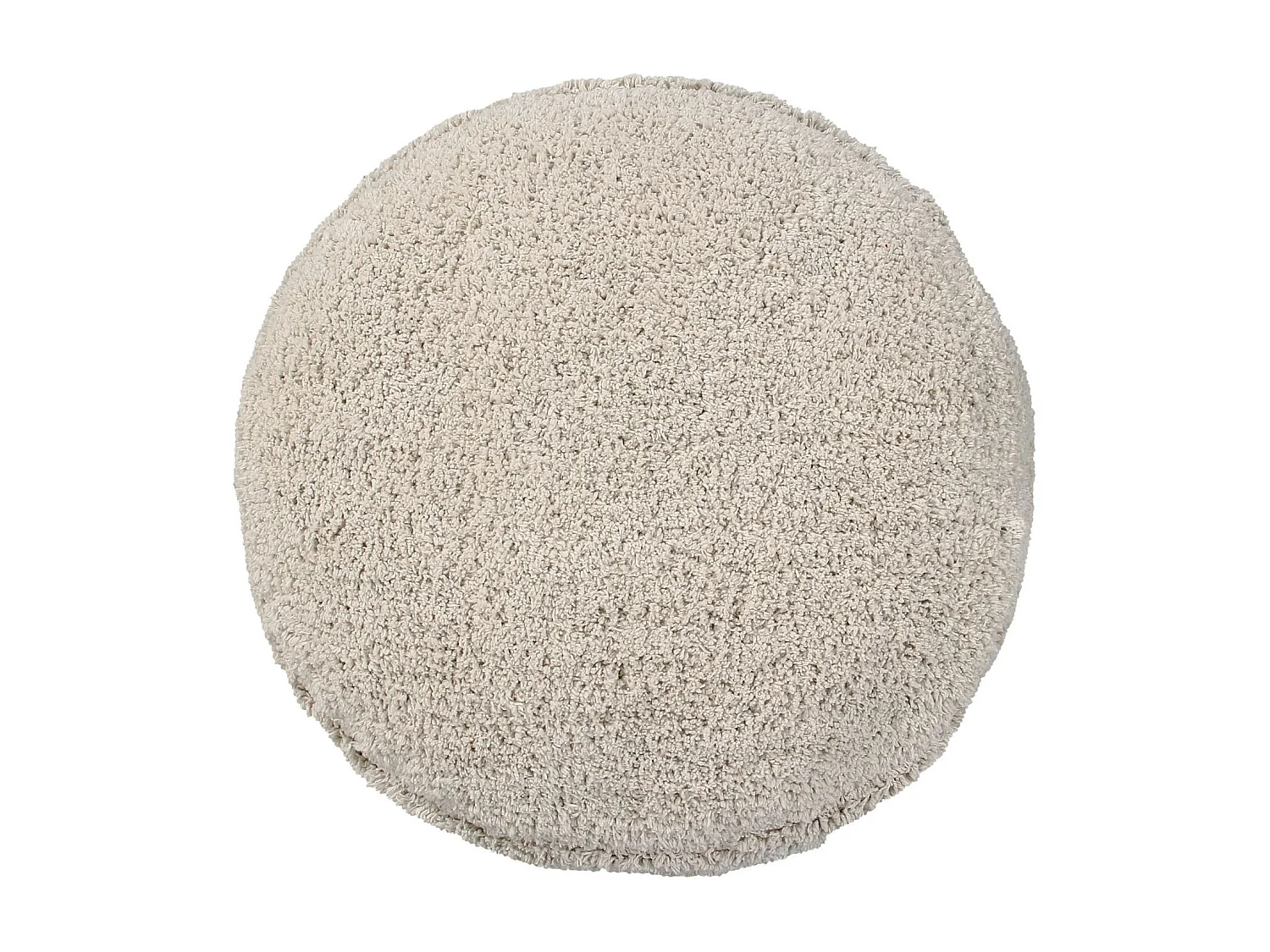 Pouf beige en coton 50 x 50 x 20 cm