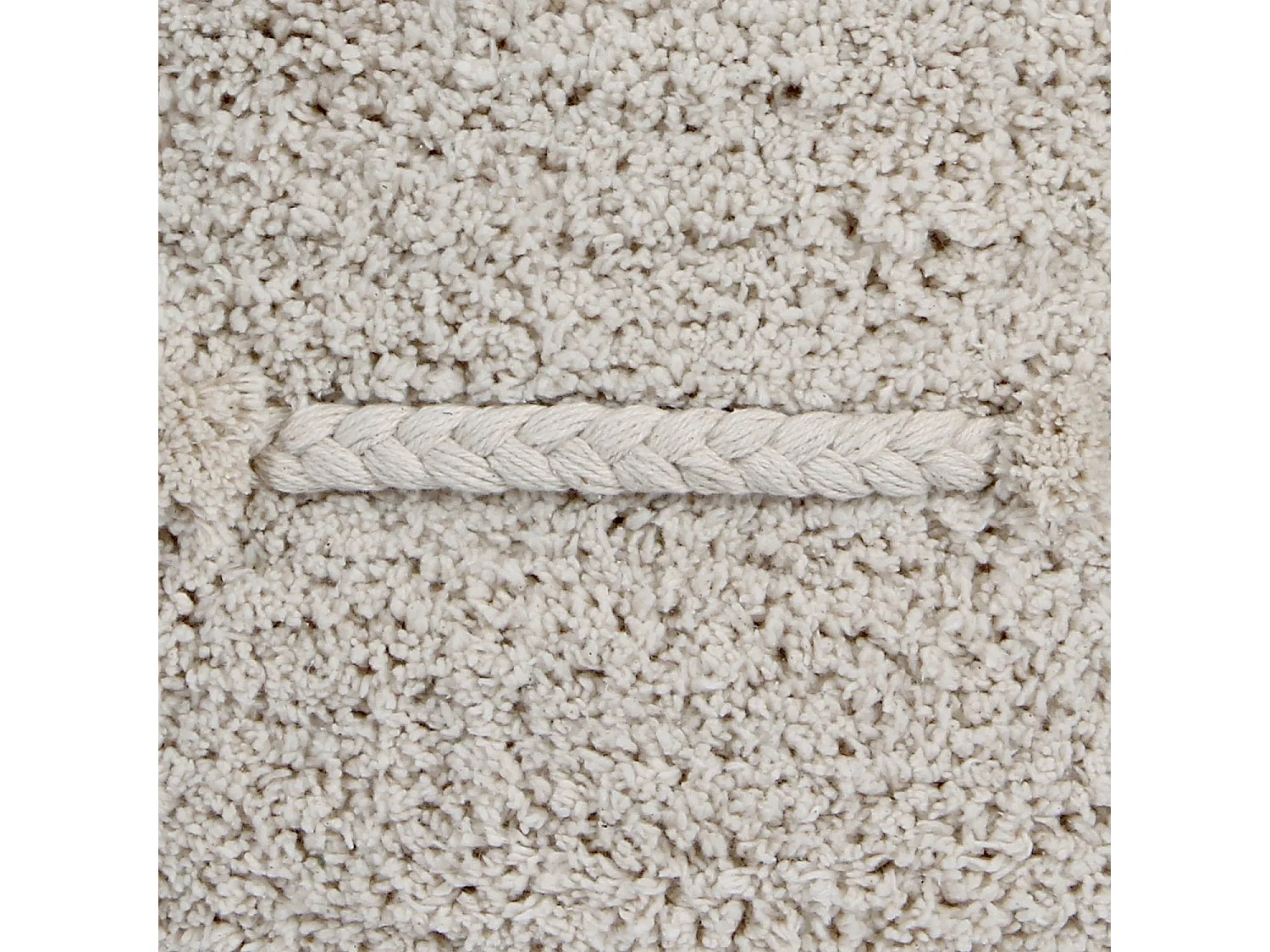 Pouf beige en coton 50 x 50 x 20 cm