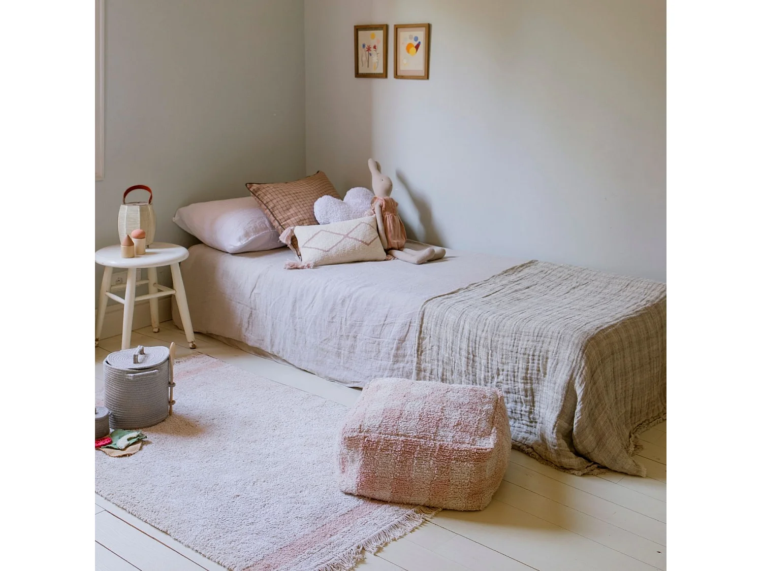 Coussin d'assise Vichy Rose