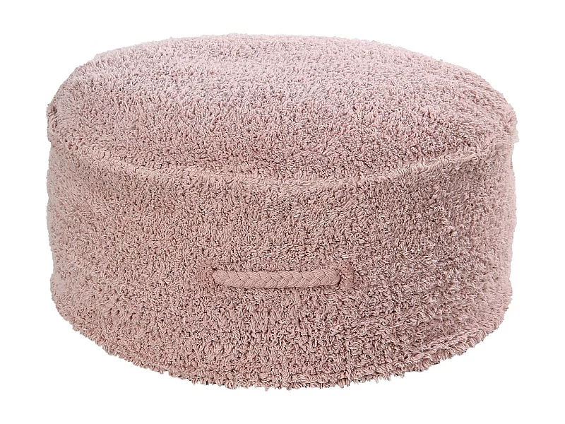 Pouf marron clair en coton 50 x 50 x 20 cm