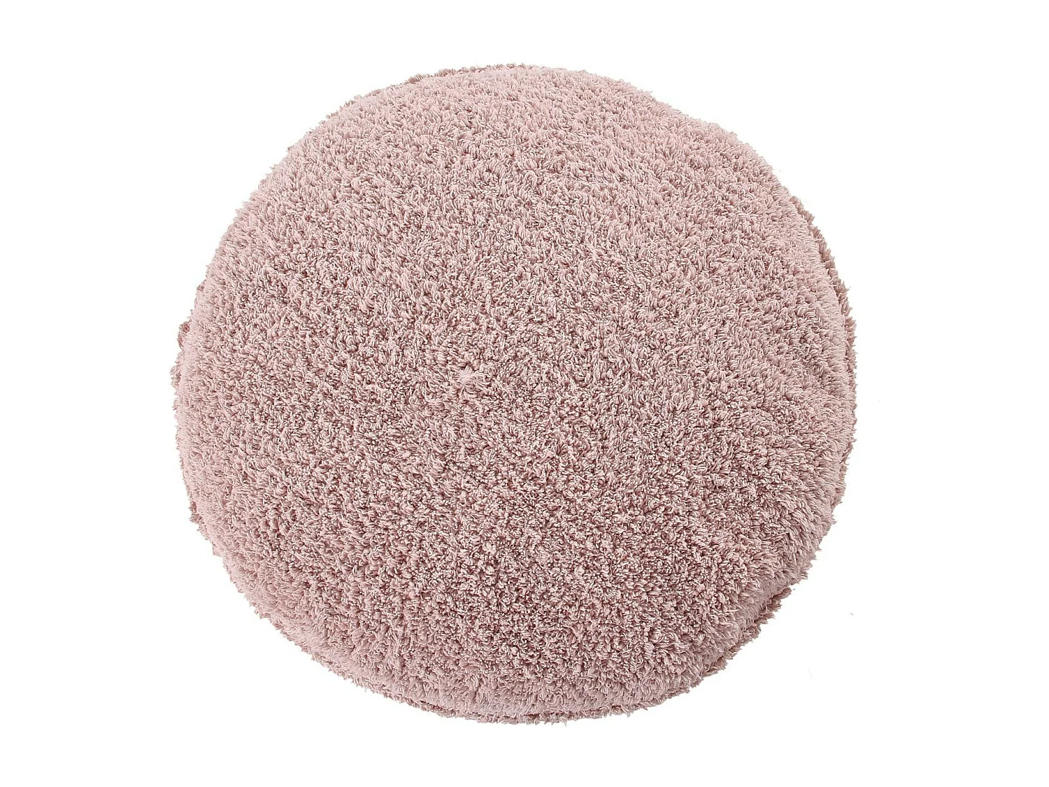 Pouf marron clair en coton 50 x 50 x 20 cm