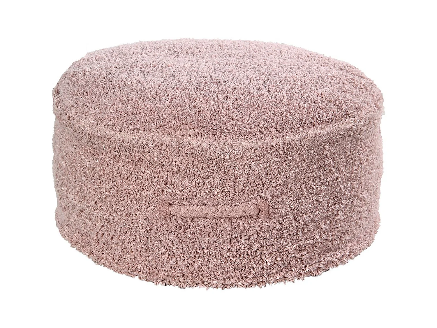 Pouf marron clair en coton 50 x 50 x 20 cm