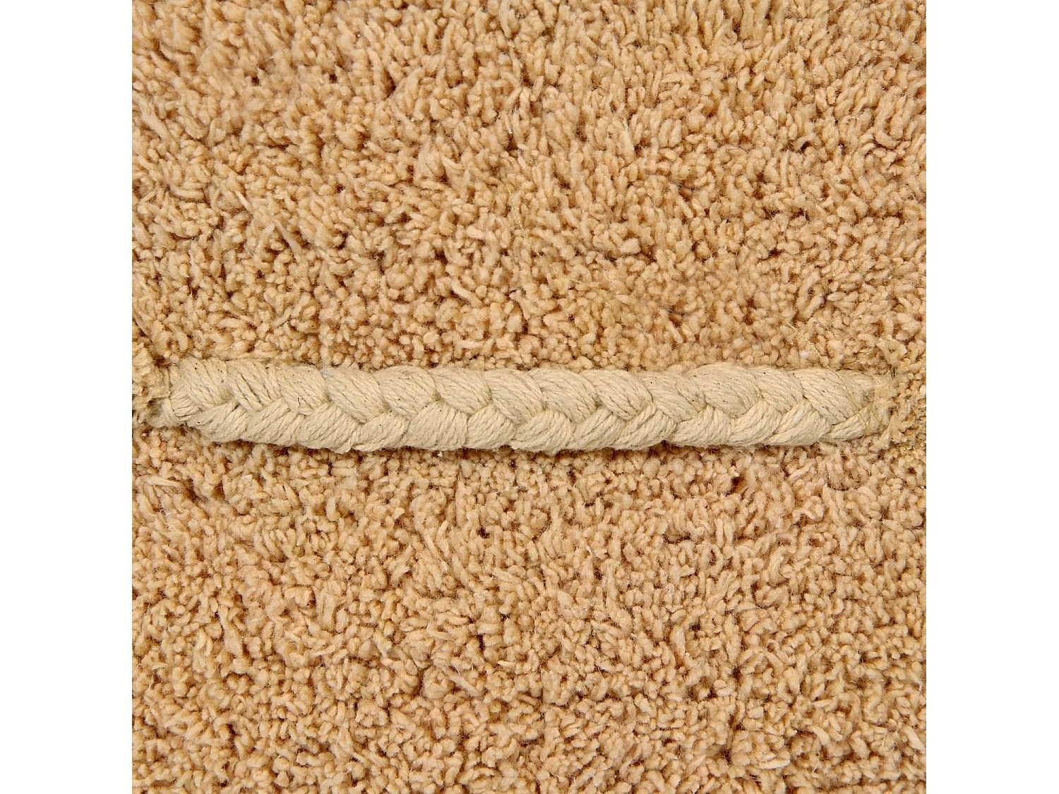 Pouf miel en coton 50 x 50 x 20 cm