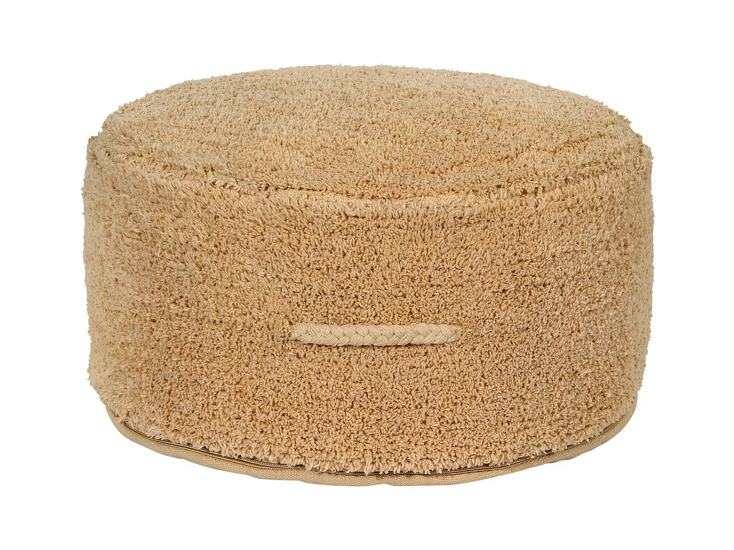 Pouf miel en coton 50 x 50 x 20 cm