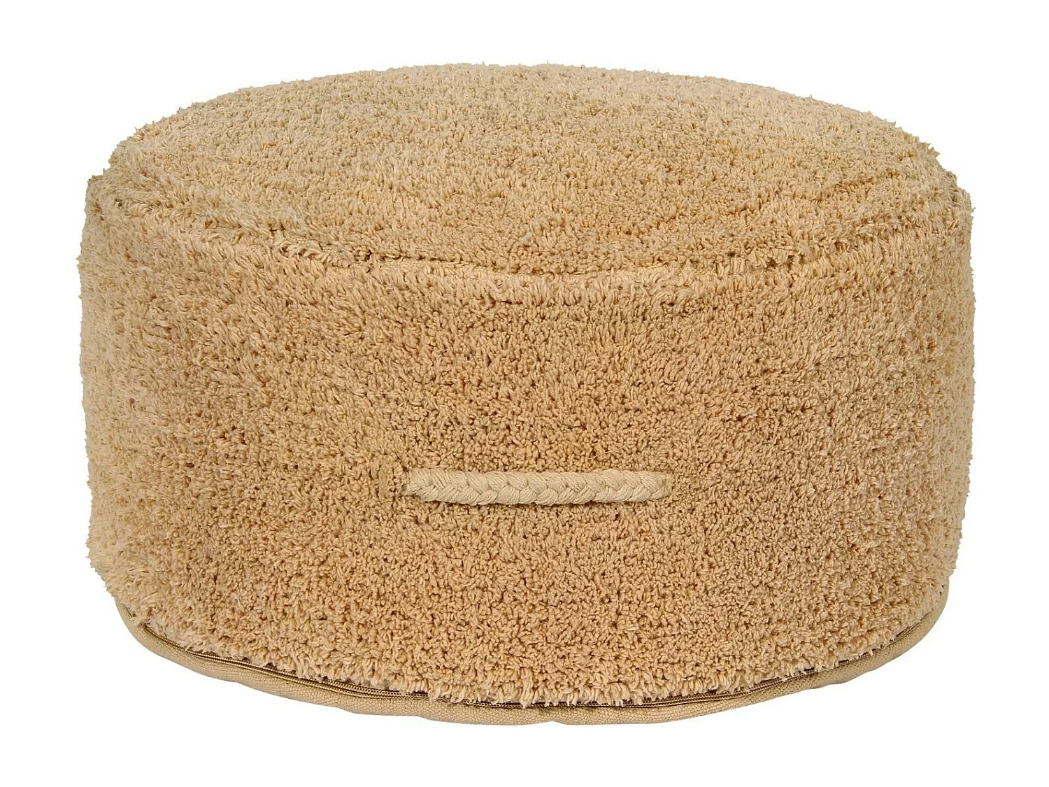 Pouf miel en coton 50 x 50 x 20 cm