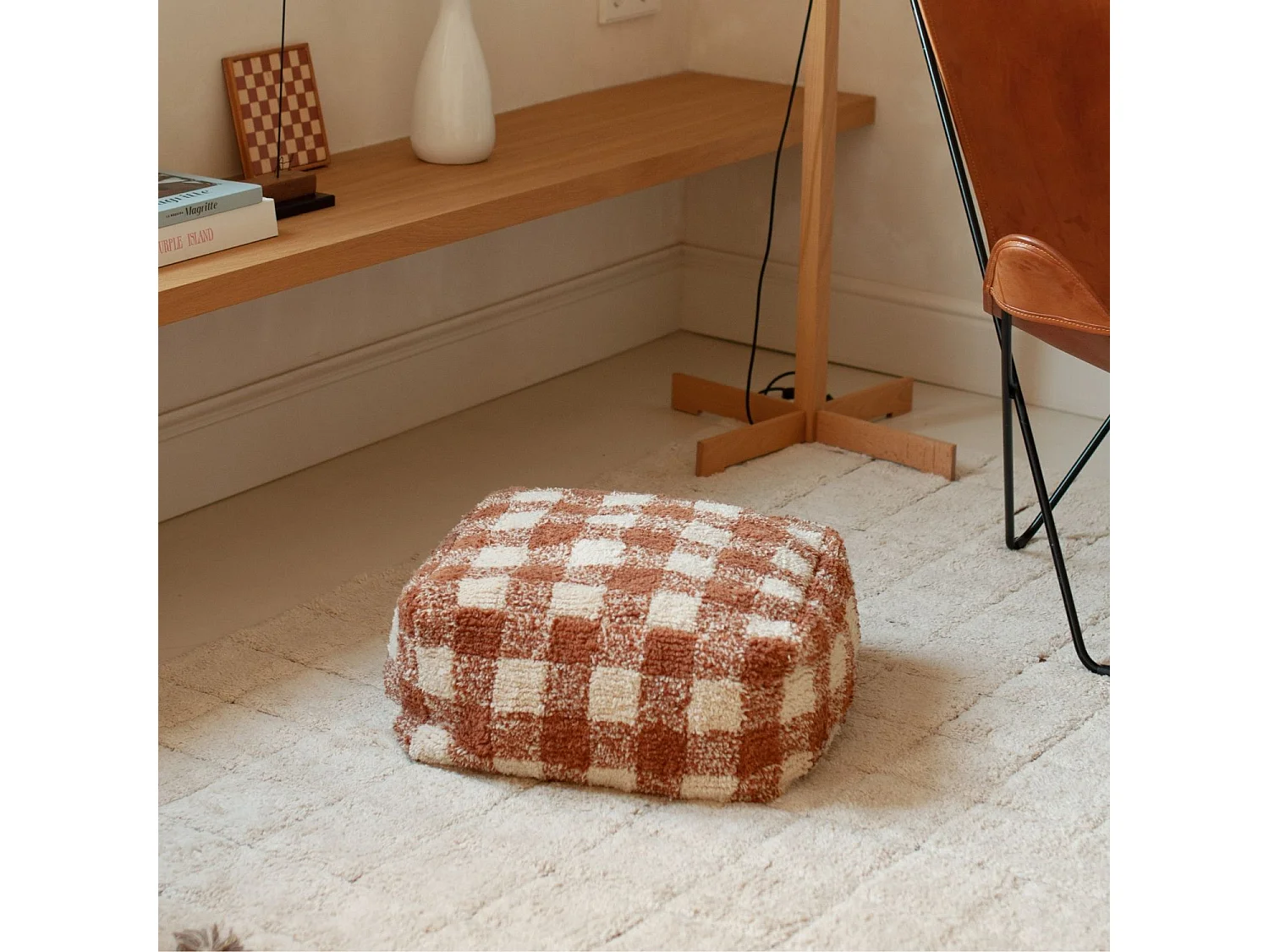 Coussin d'assise Vichy Toffee