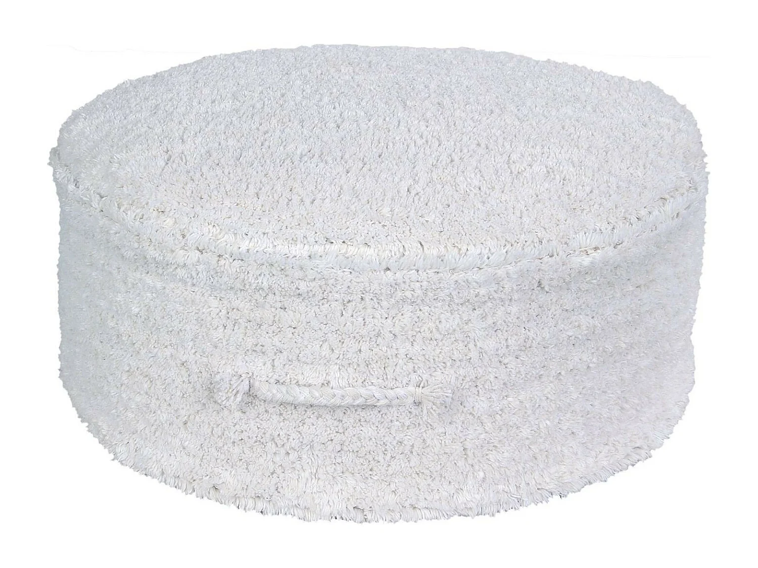 Pouf ivoire en coton 50 x 50 x 20 cm