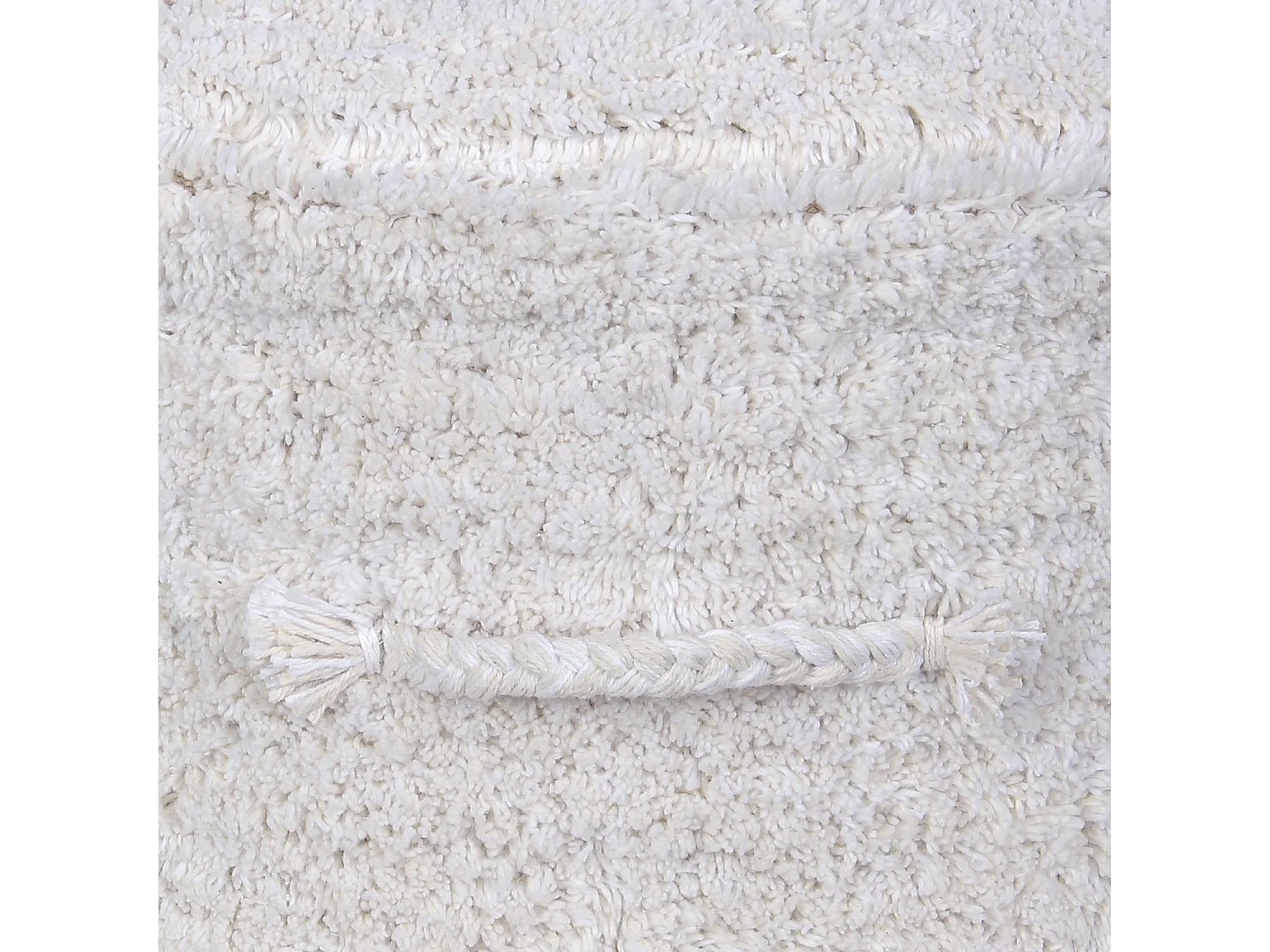 Pouf ivoire en coton 50 x 50 x 20 cm