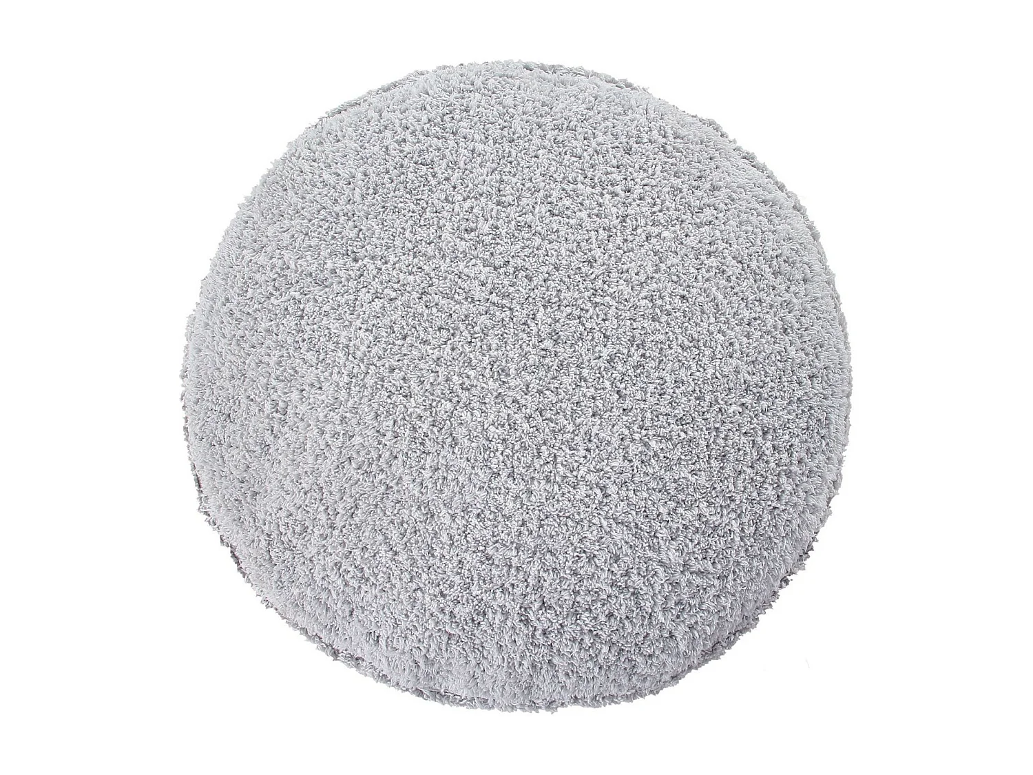 Pouf gris clair en coton 50 x 50 x 20 cm