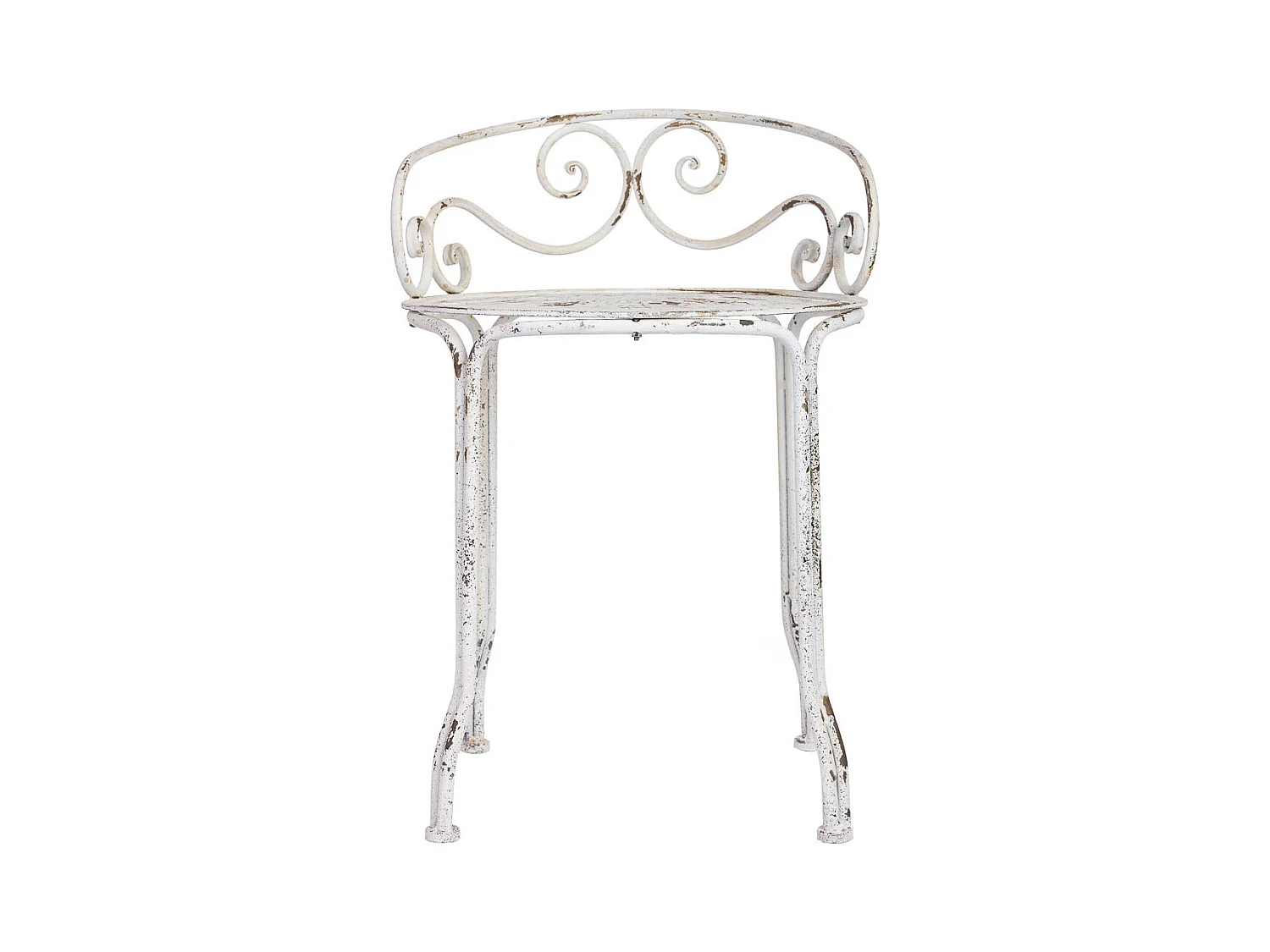 Hocker aus Metall, Vintage-Finish, 44x44x66,5H cm
